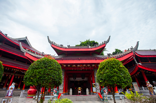 Sam Poo Kong Temple, an iconic and heritage landmark in Semarang, Central Java, Indonesia. Tourist attractions as well as places of worship and pilgrimage for adherents of Confucianism and Taoism