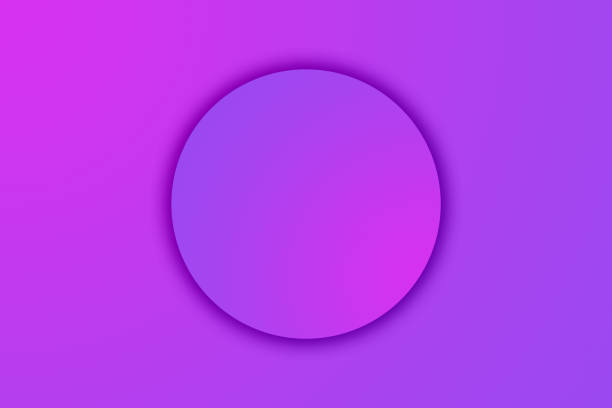 istock Neon gradient background with a circle in the center like a magic glass ball 1505446341