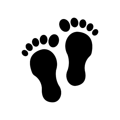 Footprint Icon Solid Style. Vector Icon Design Element for Web Page, Mobile App, UI, UX Design