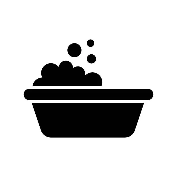 Vector illustration of Baby Bath Icon Solid Style. Vector Icon Design Element for Web Page, Mobile App, UI, UX Design