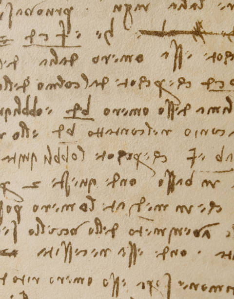 istock Manuscript, drawings, inscriptions by Leonardo Da Vinci in the old book The Codice Sul Volo, by E. Rouveyre , 1893 1505472533