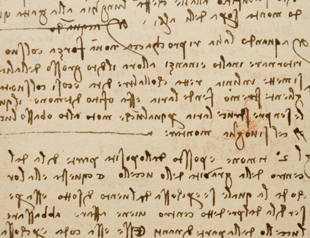istock Manuscript, drawings, inscriptions by Leonardo Da Vinci in the old book The Codice Sul Volo, by E. Rouveyre , 1893 1505473121