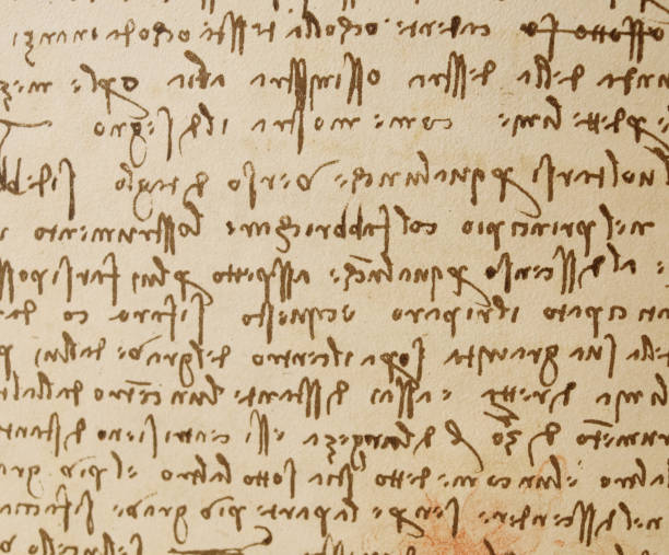 istock Manuscript, drawings, inscriptions by Leonardo Da Vinci in the old book The Codice Sul Volo, by E. Rouveyre , 1893 1505473648