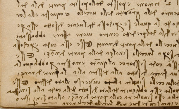 istock Manuscript, drawings, inscriptions by Leonardo Da Vinci in the old book The Codice Sul Volo, by E. Rouveyre , 1893 1505473663