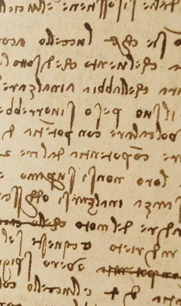 istock Manuscript, drawings, inscriptions by Leonardo Da Vinci in the old book The Codice Sul Volo, by E. Rouveyre , 1893 1505474204