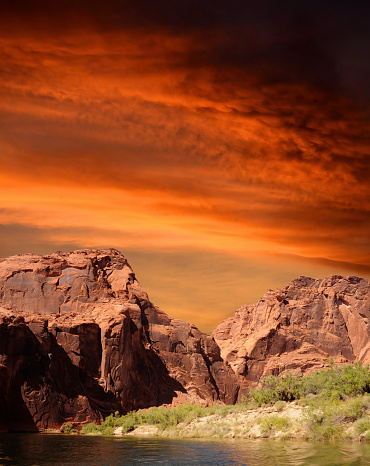 Colorado river and cliffs near Lee's Ferry Arizona