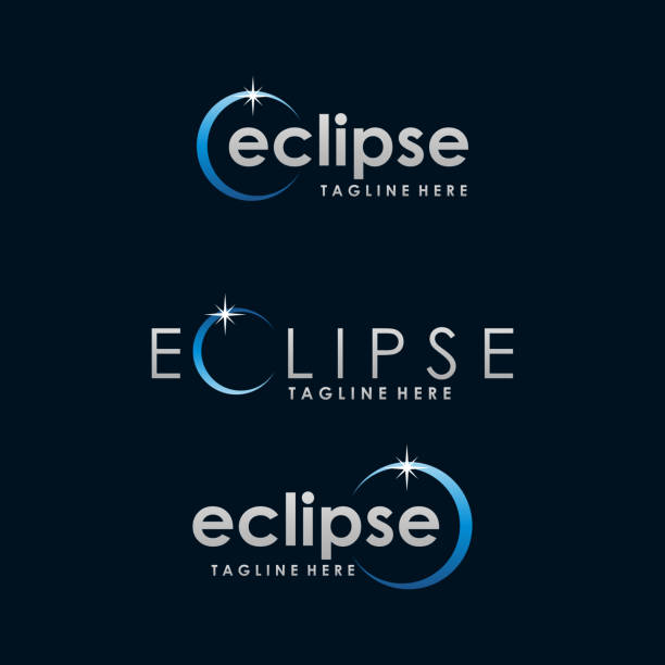 stockillustraties, clipart, cartoons en iconen met eclipse vector logo design template idea - eclipse