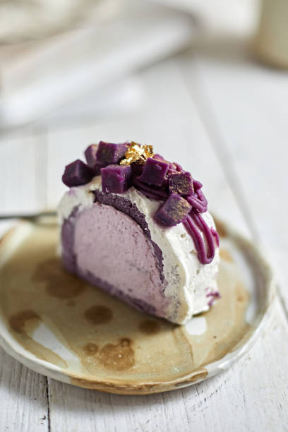 istock Purple sweet potato roll cake 1505577406
