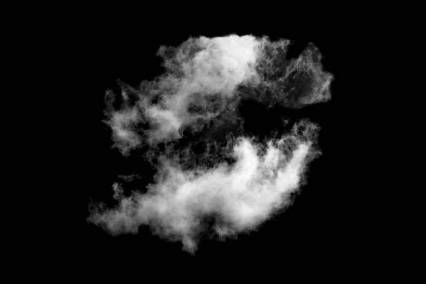 istock White cloud isolated on black background,Textured smoke,brush effect 1505588503
