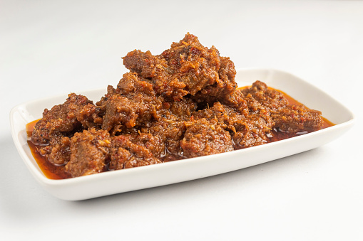 Dal Gosht or Daal Gosht is one of the very popular Mutton Recipes in India. Mutton cooked with spices and mixed lentils. Mutton dalcha with Tur dal and masoor dal. Copy space. Mutton curry in Kadai.