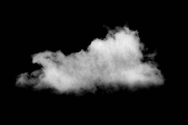 istock White cloud isolated on black background,Textured smoke,brush effect 1505593804