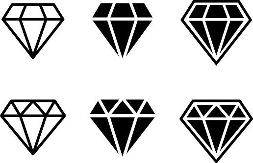 Vector Diamond Mark Icon Set