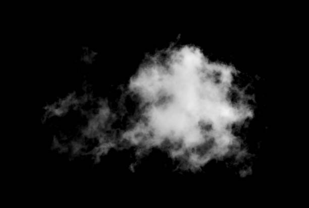 istock White cloud isolated on black background,Textured smoke,brush effect 1505597554