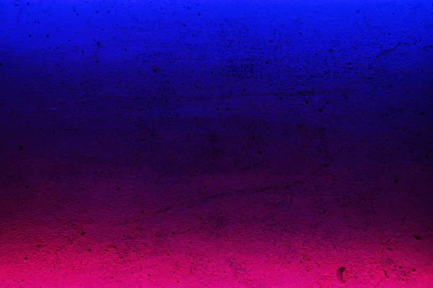istock Modern futuristic neon lights on old grunge cement wall room background. 3d rendering 1505600216