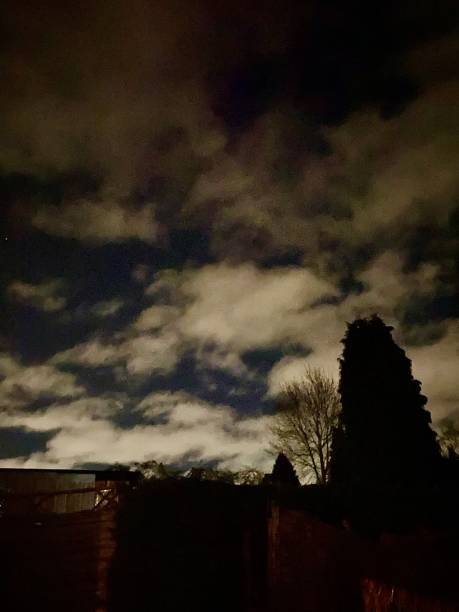 istock Dark and gloomy evening sky 1505665362