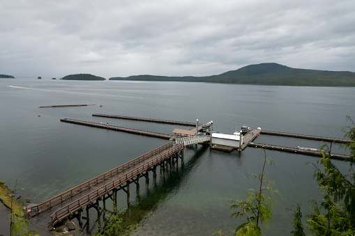 Fishing docks  in the Ketchikan Gateway Borough of Alaska,  the state's southeasternmost major settlement