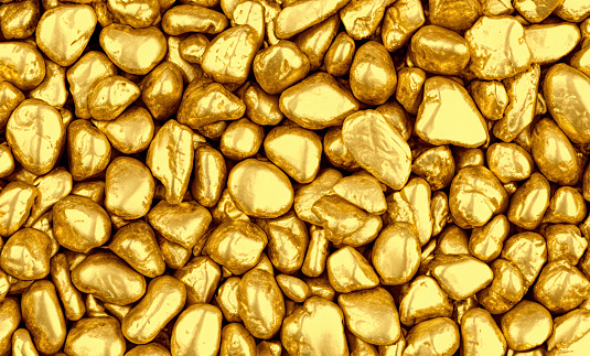 Golden pebbles