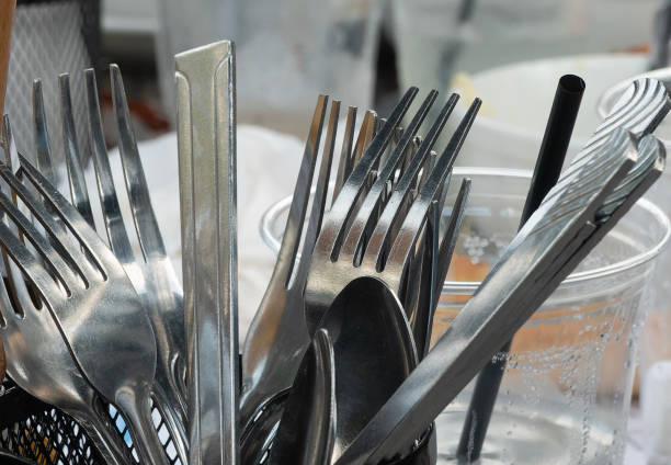 istock Knives and forks ready on the table 1505682912