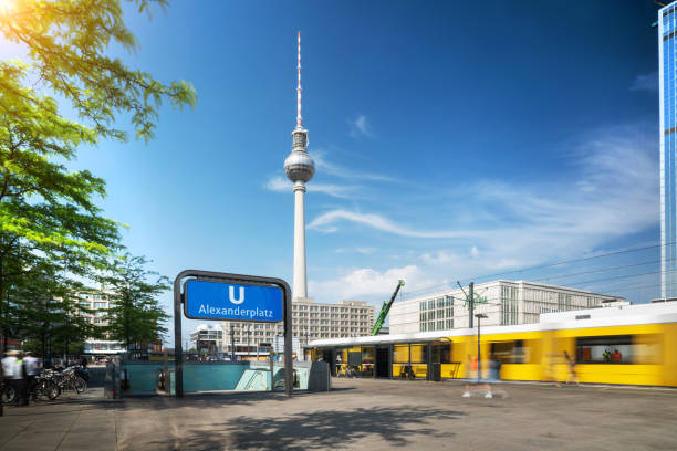 istock yellow tram on Berlin Alexanderplatz, Germany 1505768452