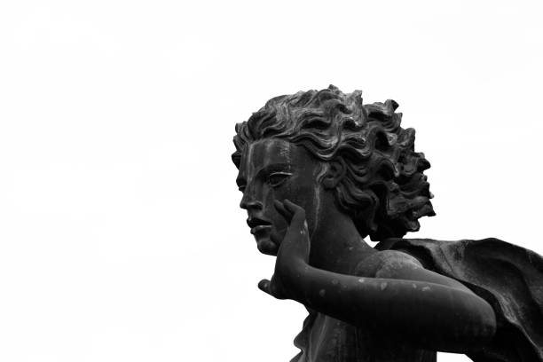 istock powerful female sculpture in black on the grave 1505805857