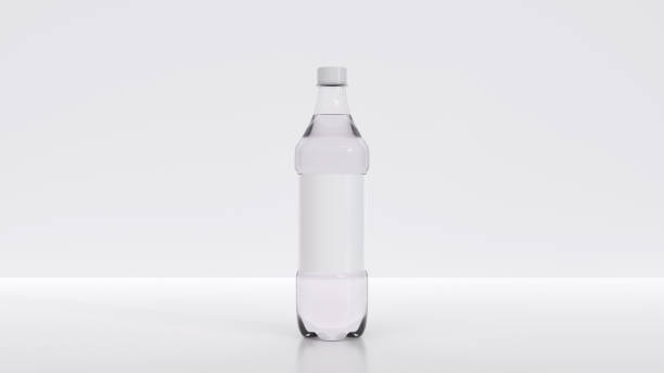 istock Plastic bottle on white background. Transparent bottle mockup. 3D illustration of a bottle 1505807998