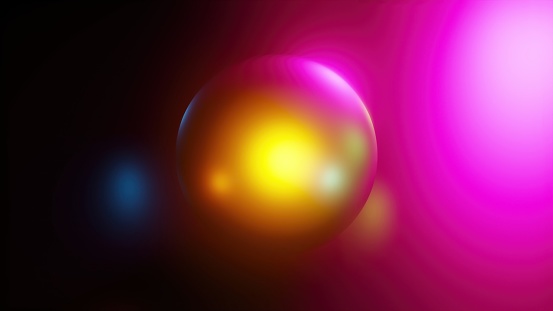 Rainbow light sphere. Computer generated 3d render