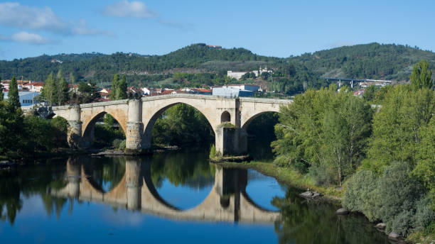 istock Panoramic view of Roman bridge in Ourense, Spain. 1505852311