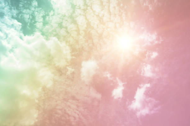 istock Sky and cloud background with a pastel color. Sky cloud background with a pastel colored gradient. Sky and cloud background and pastel fantasy color. 1505861587