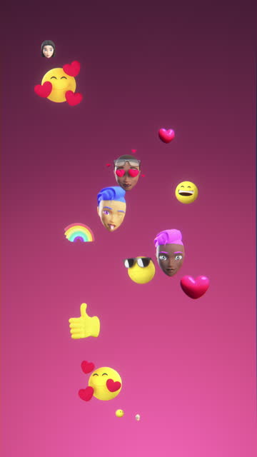 Animated reactions and emojis streaming in