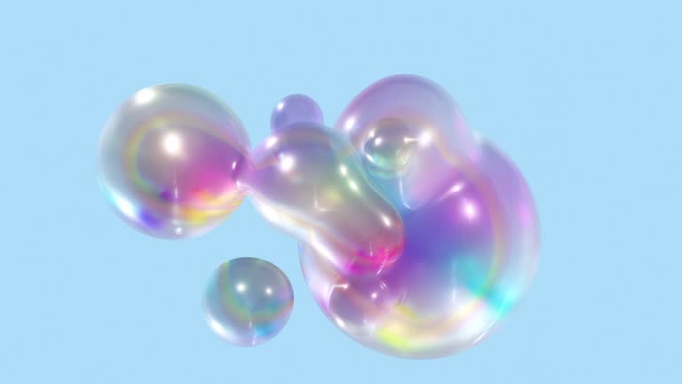 Metaball-animated liquid blobs that are morphing.