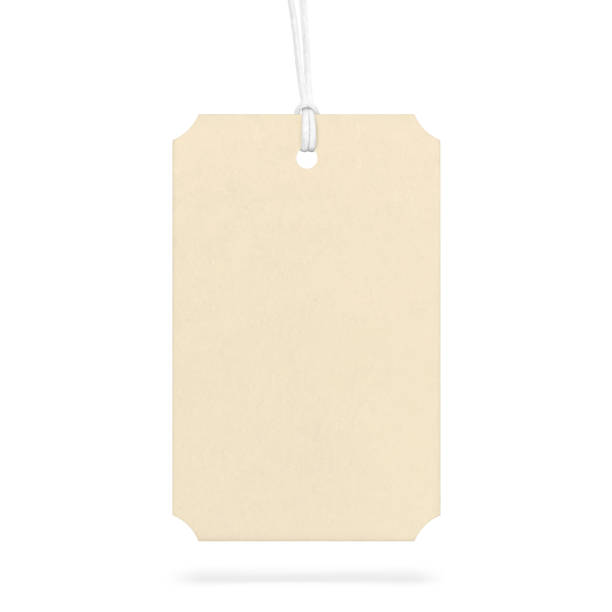 ilustrações, clipart, desenhos animados e ícones de kraft hang tag com barbante. ótimo para suas informações adicionais. ilustração vetorial isolada no fundo branco. - box blank brown white