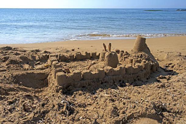 istock Built House sand castle with towers. 1505992931