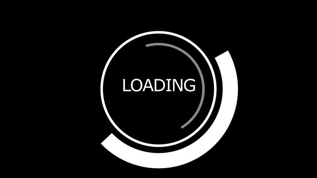 Circles loading icon loop out animation on dark background. 60 fps 3D animation