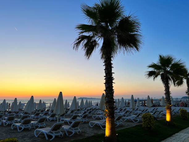 Famous cittaslow Sigacik (sığacık) town and Teos during sunrise in Seferihisar , İzmir Turkey