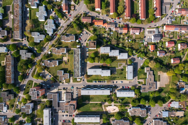 istock Residential district, aerial view 1506137341