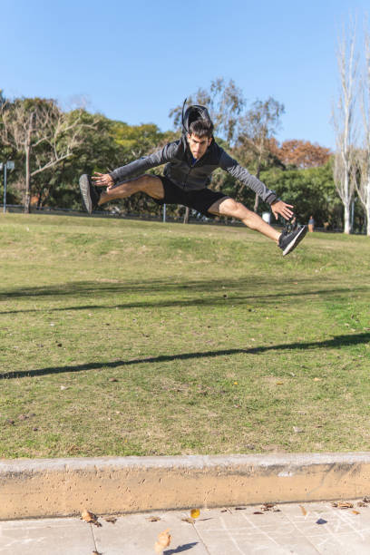 istock Young man practicing Kung Fu in the park 1506147155