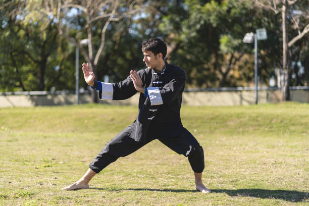 istock Young man practicing Kung Fu in the park 1506148812