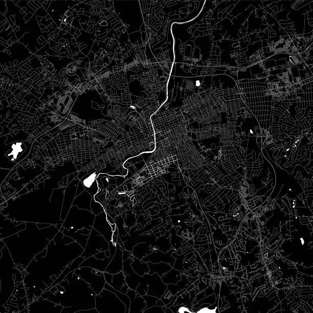 Vector illustration of York, Pennsylvania, USA Vector Map