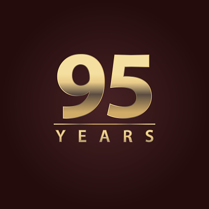 95 years symbol for commemorations and celebrations for events. number for companies. 95 years logo. commemorative date.