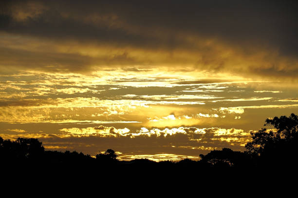 Sun going down creating sunset amongst the rolling hills of South Gippsland, Korumburra is a historic town currently undergoing a renaissance