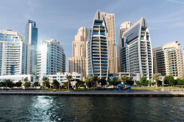 istock Dubai Marina cityscape UAE. Panoramic view from the sea side 1506272892