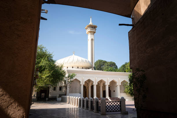 istock mosque in area Bastakiya old town with arabic architecture in Dubai, UAE 1506273492