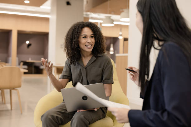 Job interview moment for manager and intern