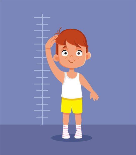 istock Boy Growing Taller and Taller Health Concept Vector Illustration 1506278398