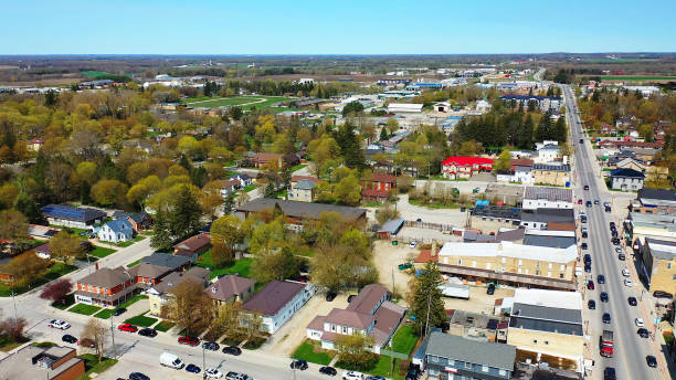 istock Aerial of Mount Forest, Ontario, Canada on on a spring day 1506302845