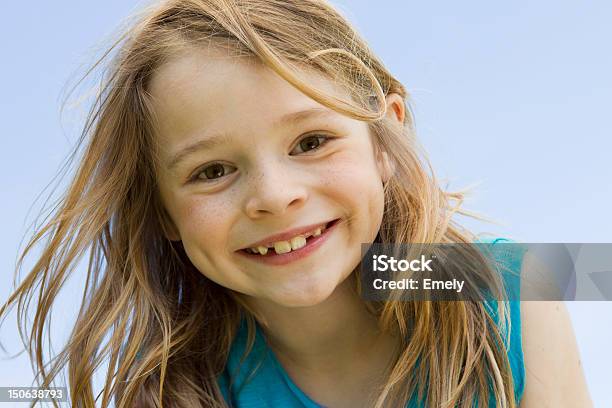 Close Up Of Girls Smiling Face Stock Photo - Download Image Now - Child, Girls, Smiling