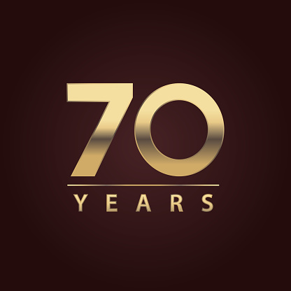 70 years symbol for commemorations and celebrations for events. number for companies. 70 years logo. commemorative date.