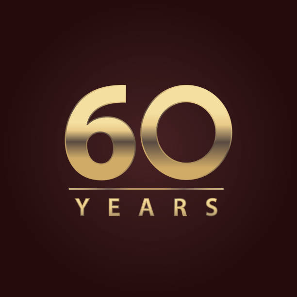 記念とお祝いのための60年のシンボル - 60 65 years点のイラスト素材／クリップアート素材／マンガ素材／アイコン素材