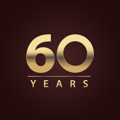 60 years symbol for commemorations and celebrations for events. number for companies. 60 years logo. commemorative date.