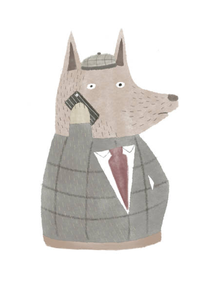 Urban animal office worker, anthropomorphic animal figures in formal suits,illustration Urban animal office worker, anthropomorphic animal figures in formal suits,illustration. slenderman fictional character stock illustrations